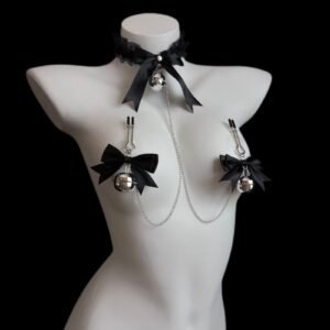 Butterfly Clamps — Noir Rouge. Body-safe nipple clamps. Surgical-grade stainless steel. Nickel-free.