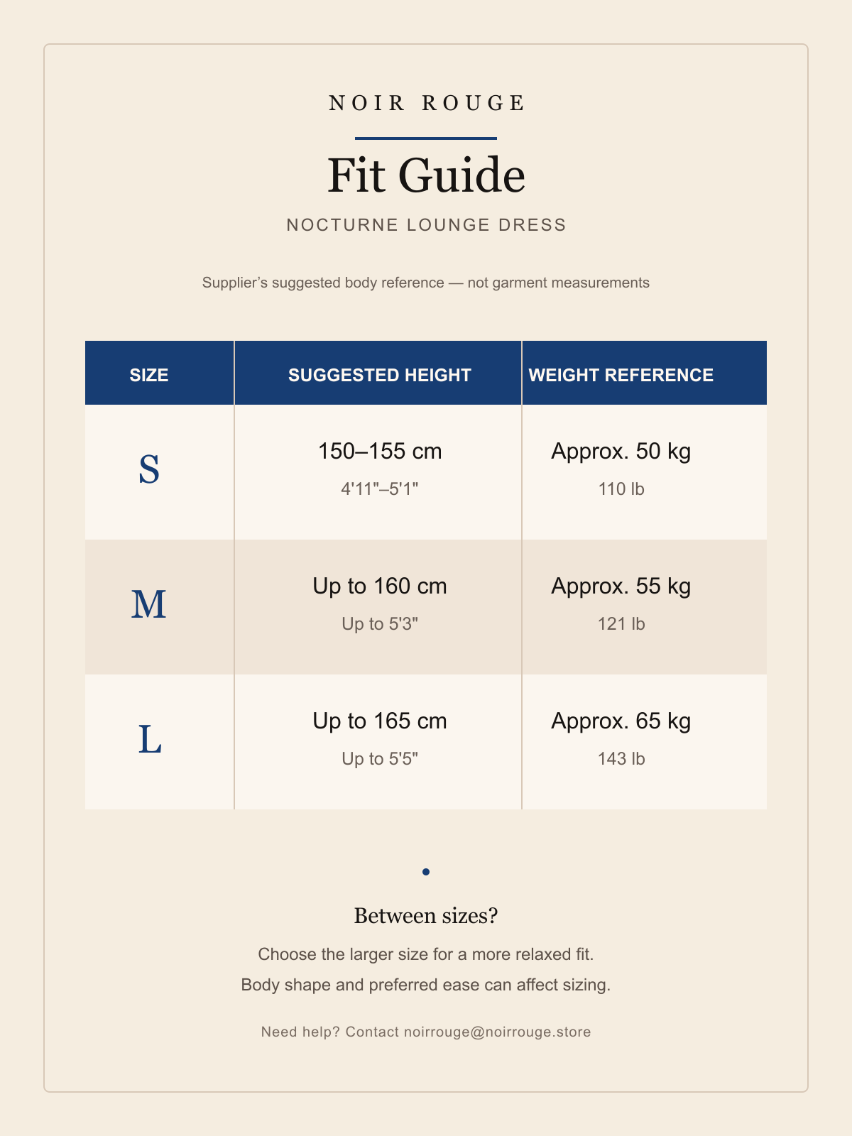 Size Guide